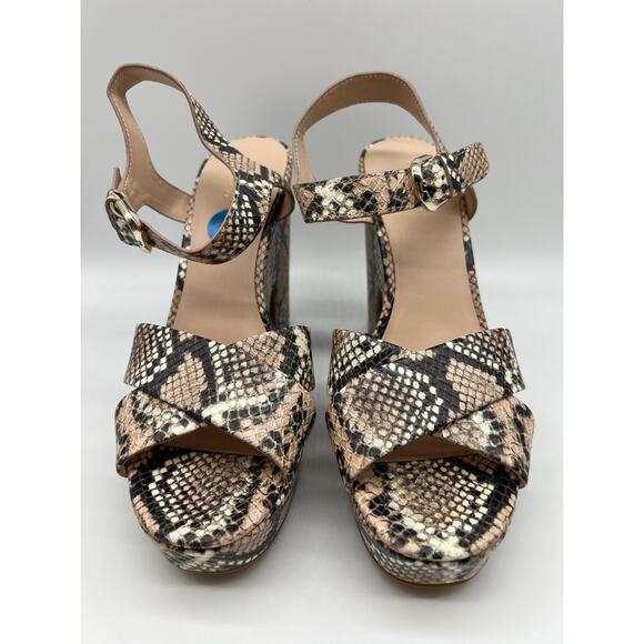 Kate Spade Women's Grace Leather Dressy Snake Print Platforms Size 10M - Picture 5 of 12